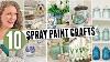 10 French Farmhouse Decor Crafts From Dollar Tree Glass Spray Paint Diy