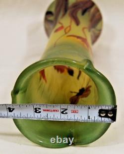 12 Art Nouveau Tri Color Floral Vase Vintage