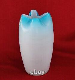 1900 Antique French LEGRASS MONT JOYE (Mt Washington) Enameled Satin Glass Vase