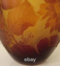 1900 French Art Nouveau GALLE cameo glass Vase