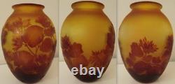 1900 French Art Nouveau GALLE cameo glass Vase