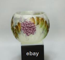 1915 Art Nouveau French Gabriel Argy Rousseau Pate De Verre Glass Vase Sorbier