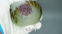 1915 Art Nouveau French Gabriel Argy Rousseau Pate De Verre Glass Vase Sorbier