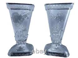 1920's French Art Deco Baccarat Chinoiserie art glass vases