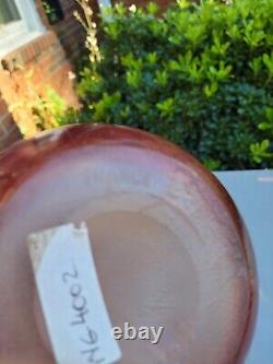 1920s Legras French Art Nouveau Cameo Glass Vase, Rubis Signed 15 3/4 Signed