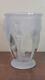 1930's Art Deco French Art Glass Thistle Vase 9 5/8 Molded