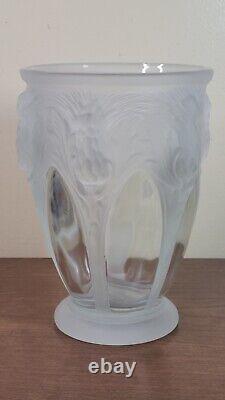 1930's Art Deco French Art Glass Thistle Vase 9 5/8 Molded