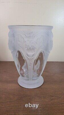 1930's Art Deco French Art Glass Thistle Vase 9 5/8 Molded