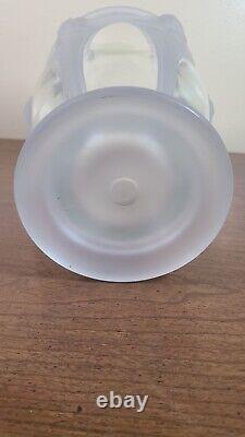 1930's Art Deco French Art Glass Thistle Vase 9 5/8 Molded