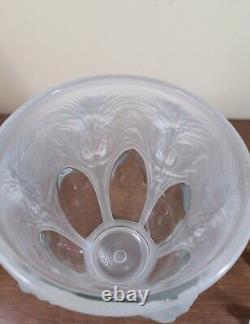 1930's Art Deco French Art Glass Thistle Vase 9 5/8 Molded