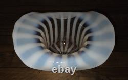 1939 Fenton Glass Rib Optic French Opalescent Top Hat Vase 6 X 8 LARGE RARE