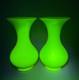 19c. Antique French Portieux Yellow Opaline Vaseline Uranium Glass Vase Pair 11