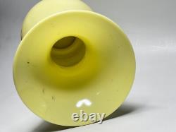 19c. Antique French Portieux Yellow Opaline Vaseline Uranium Glass Vase Pair 11