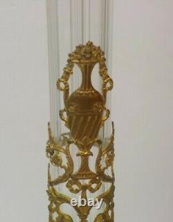 19th C. French Empire Gilt Ormolu Mounted 19.75 Baccarat Vase