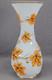 19th Century French Baccarat Orange & Gilt Molded Grapes Opaline Vase