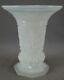 19th Century French / Belgian Blown Molded White Opaline Trumpet Vase C. 1850