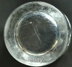 1 (One) LALIQUE ONDINES Frosted Lead Crystal Vase Signed ESTATE FIND