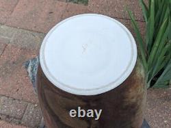 20 tall Baccarat Opaline Floor Vase with Hand Painted Musketeer dated 1877