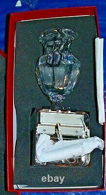 $2880 BACCARAT Harcourt Crystal Wall Unit Marie Louise Fool Vase Mint in Box
