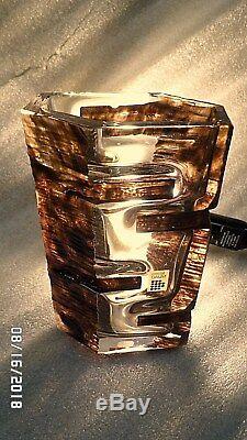 2936M Vtg Mid Century CESAR BALDACCINI 9 Vase Daum Crystal CUBIIST BRUTALIST