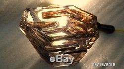 2936M Vtg Mid Century CESAR BALDACCINI 9 Vase Daum Crystal CUBIIST BRUTALIST