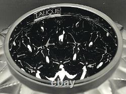 AMAZING NEW Black LALIQUE LANGUEDOC Cactus Leaf Vase ($1,250 Retail)