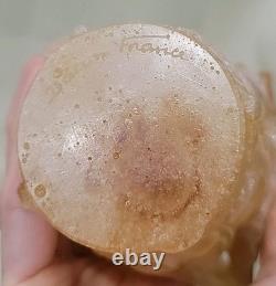 ANTIQUE French Daum Nancy Pate De Verre Art Glass Vase Lilac &? Signed Rare 7