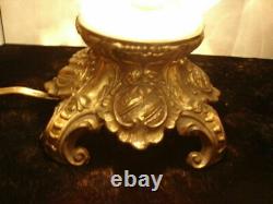 ANTIQUE Northwood/Fenton French Opalescent Coin Spot LAMP-Vase