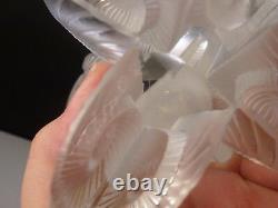 AUTHENTIC Lalique Osmonde Fern Leaf Frosted Vase FOOTED