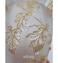 A Fine Francois -Theodore T. Legras Artglass Vase Signed Saint Denis On Base