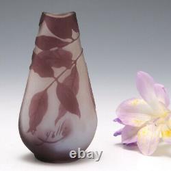 A Galle Cameo Glass Bottle Vase c1910