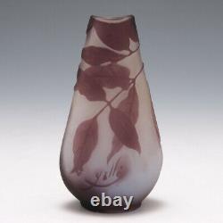 A Galle Cameo Glass Bottle Vase c1910