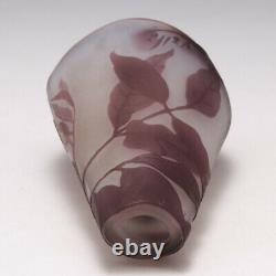 A Galle Cameo Glass Bottle Vase c1910