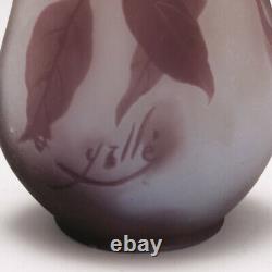 A Galle Cameo Glass Bottle Vase c1910