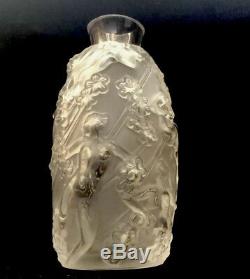 A Lalique Bud Vase With Nude Woman And Flowers