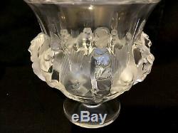 A Lalique Frosted and clear Crystal Dampierre Vase signed Lalique France