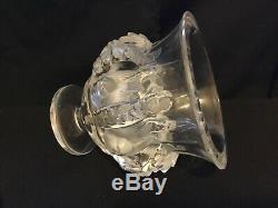 A Lalique Frosted and clear Crystal Dampierre Vase signed Lalique France