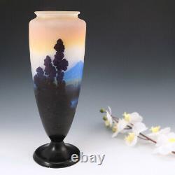 A Very Fine Monumental Galle Landscape Vase c1915