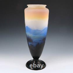 A Very Fine Monumental Galle Landscape Vase c1915