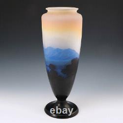 A Very Fine Monumental Galle Landscape Vase c1915