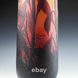 A Very Tall Daum Nancy Vase c1910