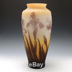 A Very Tall Galle Cameo Glass Vase c1910