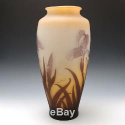 A Very Tall Galle Cameo Glass Vase c1910