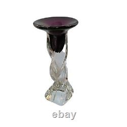 Amethyst Crystal Purple Vase Studio Art Glass Francis Le Salle La Chausse NOLA