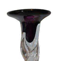 Amethyst Crystal Purple Vase Studio Art Glass Francis Le Salle La Chausse NOLA