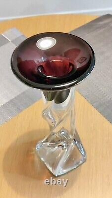 Amethyst Crystal Purple Vase Studio Art Glass Francis Le Salle La Chausse NOLA