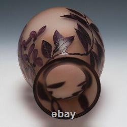 An Enamelled Cameo Vase Val Et Compagnie c1920