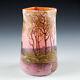 An Enamelled Landscape Legras Glass Vase c1920