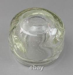 Andre Thuret (1898-1965) Signed French Art Deco Chunky Heavy Rare Art Glass Vase