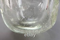 Andre Thuret (1898-1965) Signed French Art Deco Chunky Heavy Rare Art Glass Vase